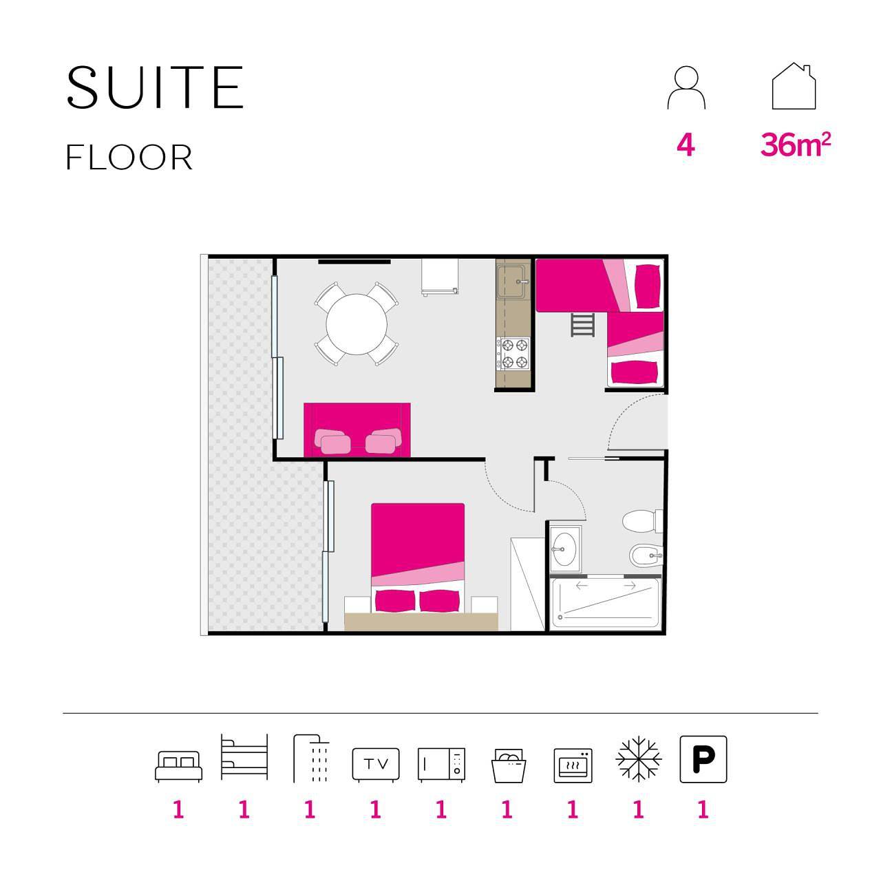 Ganze Wohnung, Ferienanlage Isaresidence Dreizimmer-Wohnung Prestige Suite für 4 Personen in Chioggia, Venedig Provinz