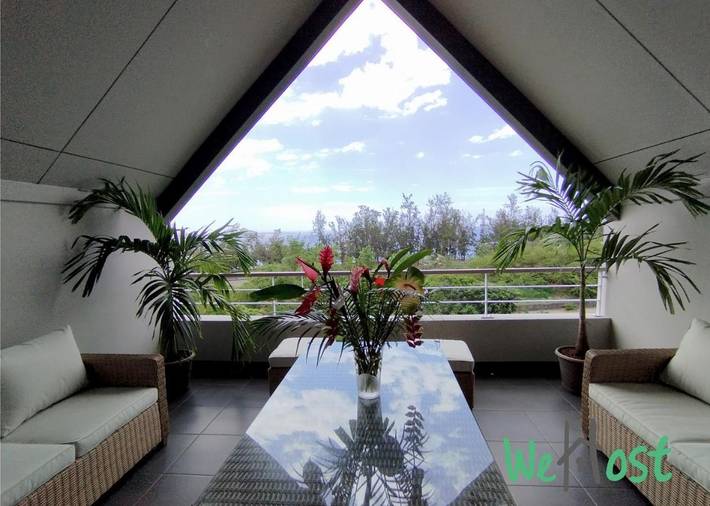 Gîte pour 6 personnes, avec vue et balcon dans Plage de Saint-Leu