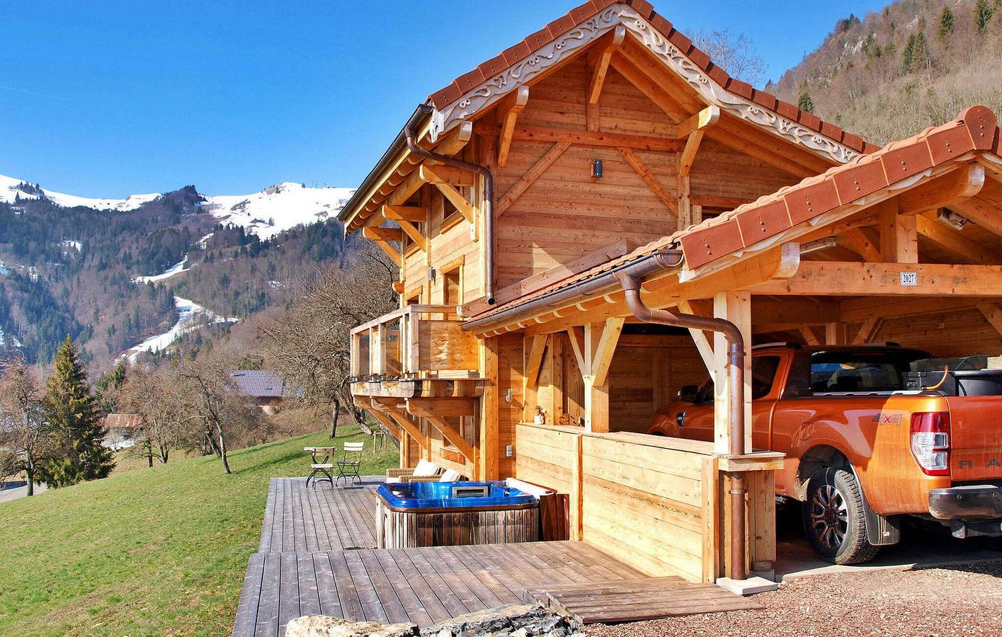 Appartement avec vue sur la montagne avec parking, bain à remous et Internet in Onnion, Région de Bonneville