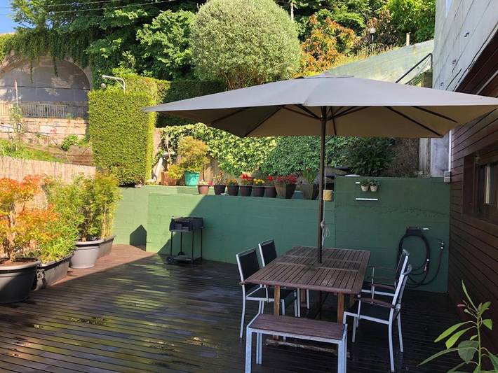 Apartamento para 6 personas, con vistas y jardín, Se admiten mascotas en Redondela