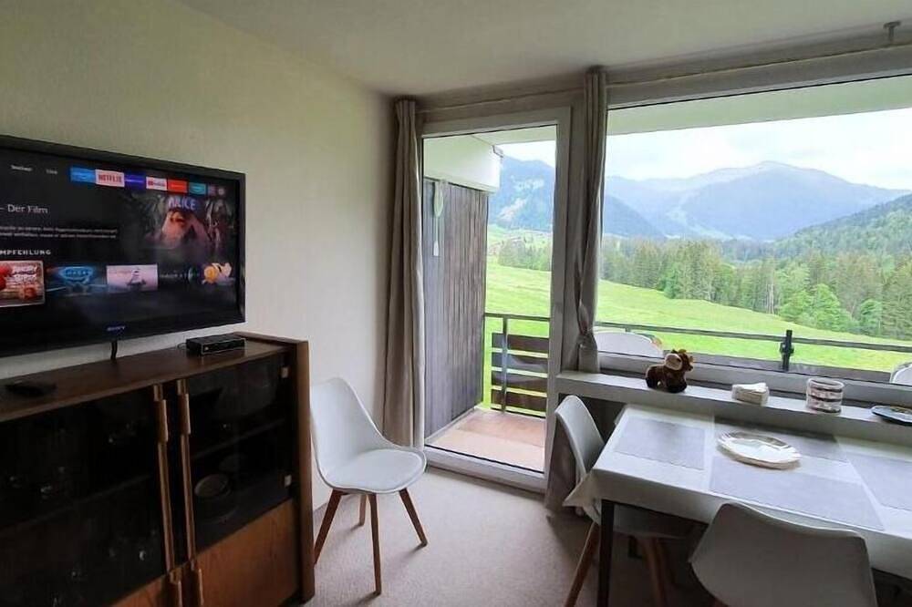 Geheel appartement, 1-room apartment with mountain view on the ski slope with Wifi, Netflix, Prime in Balderschwang, Zwaben (Bayern)
