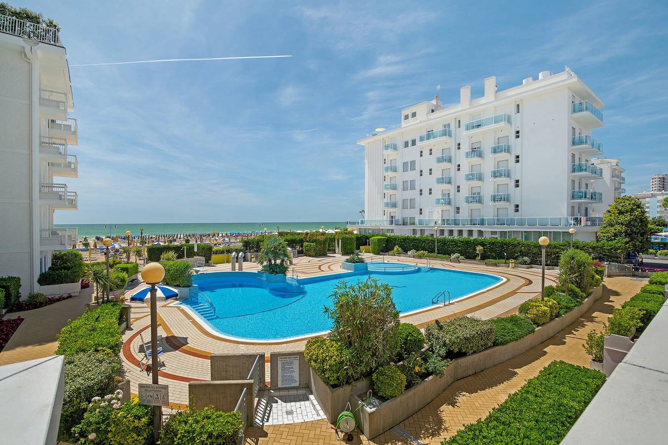 Ganze Wohnung, Entspannender Meerblick: Frontale Aussicht, Terrasse & Pool in Jesolo in Lido di Jesolo, Jesolo