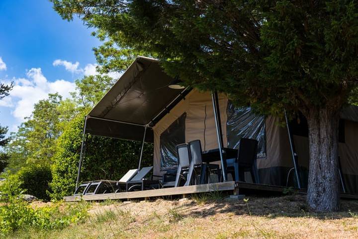 Tente pour 6 personnes, avec Balcon/Terrasse et Terrasse