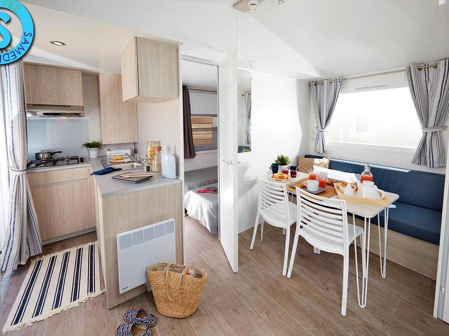 Camping Moulin de David - Mobilheim 4 personen - Evo 24 24m² 2 Schlafzimmer (Samstag bis Samstag) - Neuheit 2020 in Gaugeac, Périgord Pourpre