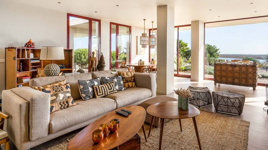 Casa de férias para 8 pessoas, com jardim e varanda e ainda vista para o mar em Luz de Tavira