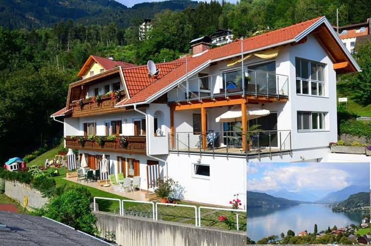 Zimmer für 6 Personen, mit Ausblick und Pool sowie Seeblick und Garten - 1