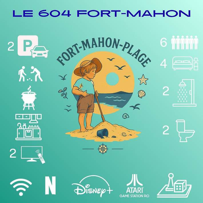 Gîte pour 6 personnes, avec jardin, adapté aux familles dans Office De Tourisme De Fort Mahon