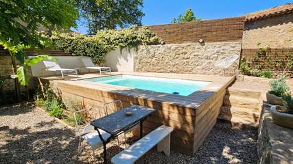 Cottage pour 3 personnes, avec piscine ainsi que jardin et vue à Durban-Corbières