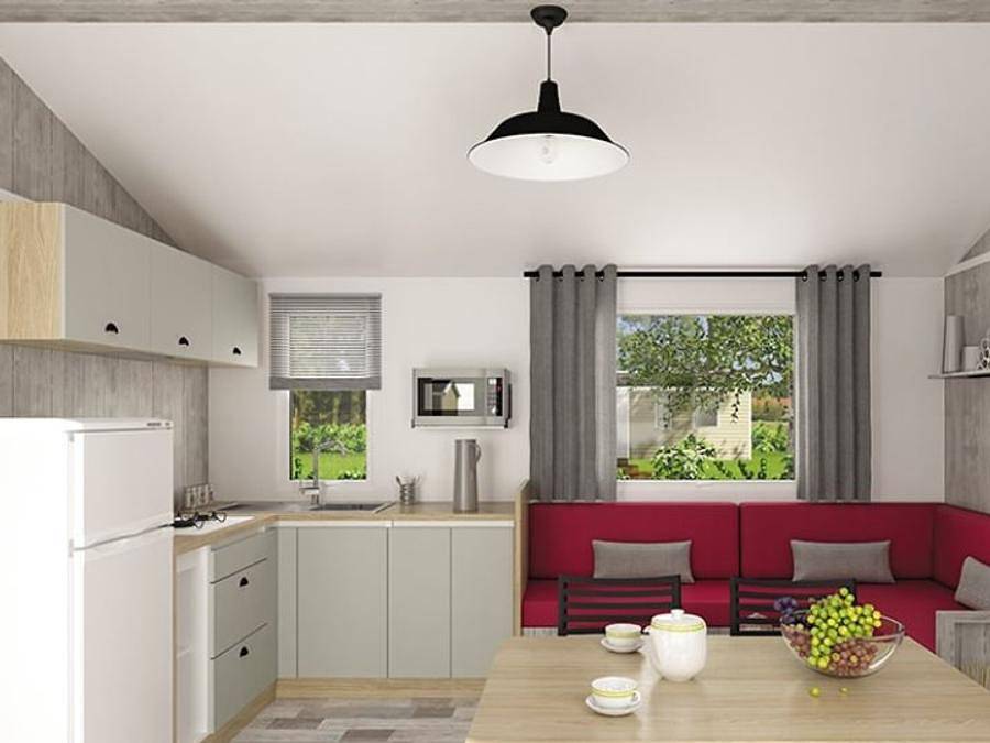 Camping Paradis Mer d'Iroise - Mobilhome 6 personnes - Santa Fe - Tv in Plomodiern, Région de Châteaulin
