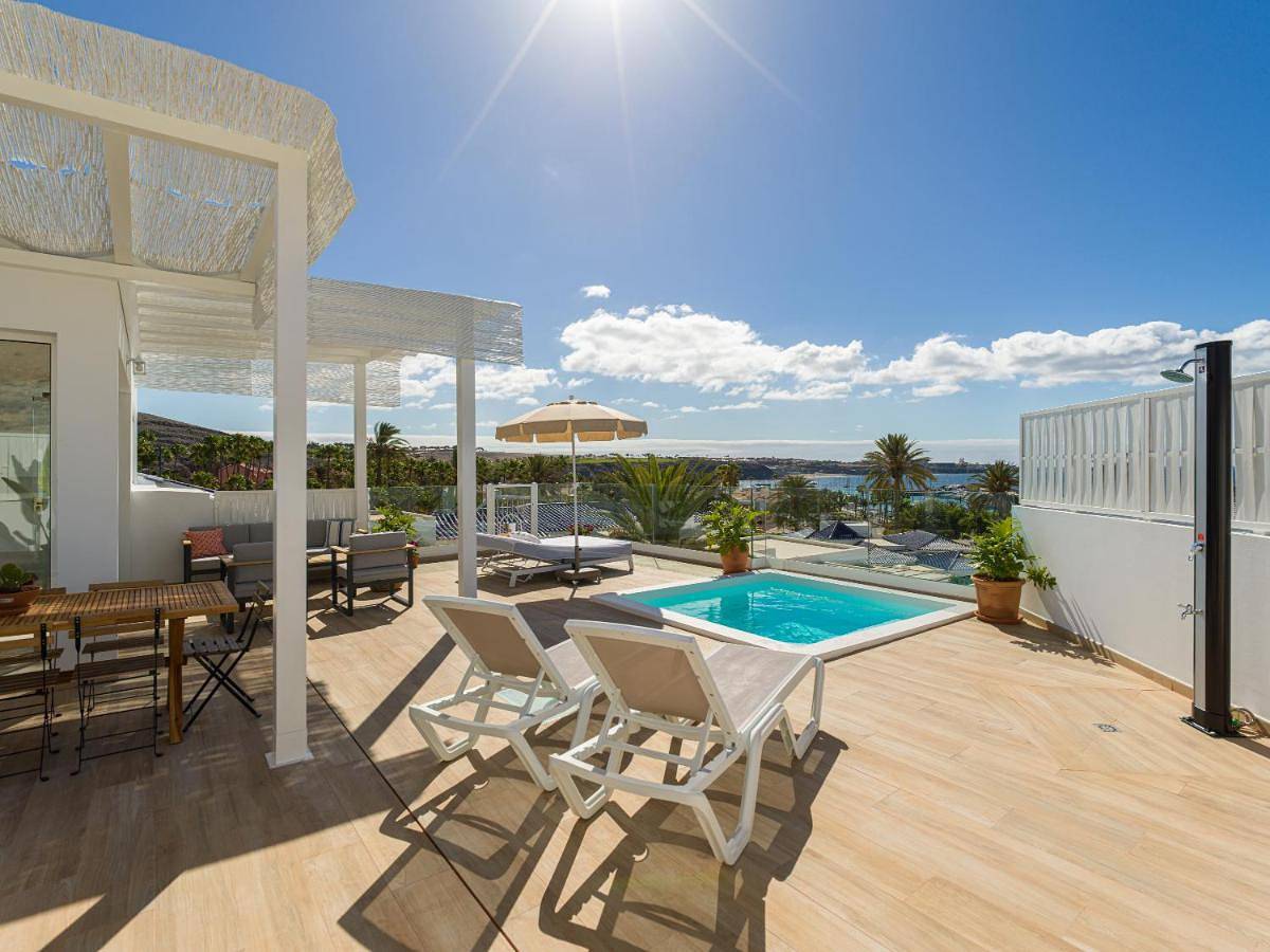 Pasitoblanco Porto Mare 7 Seaview Villa private heated pool in Maspalomas, San Bartolomé de Tirajana