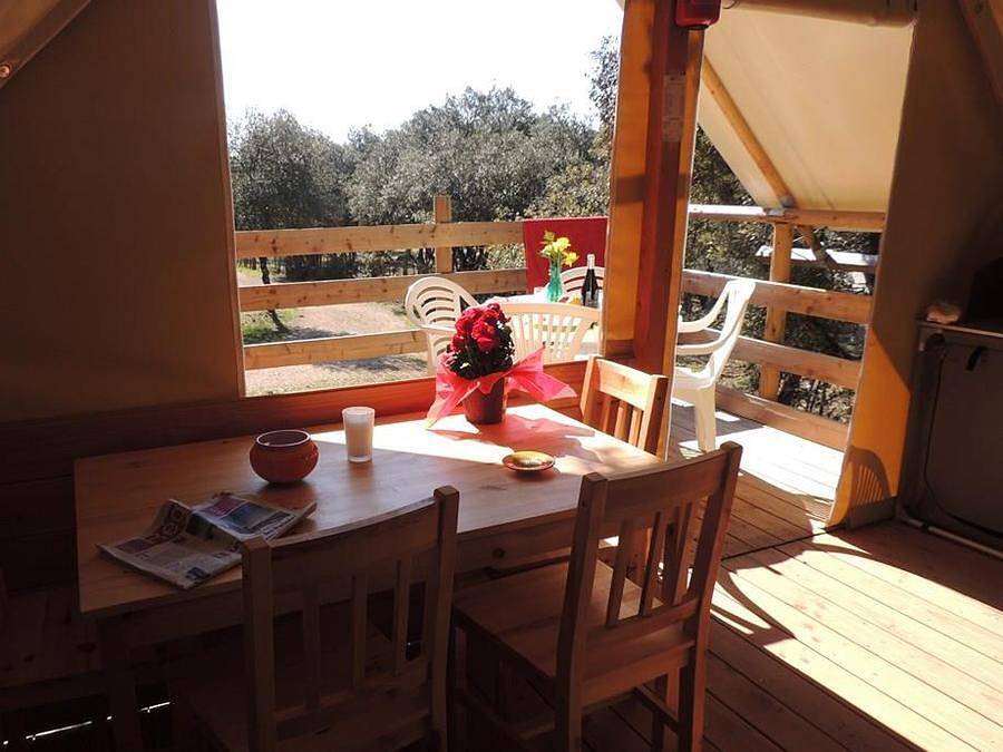 Camping le Domaine de Gajan - Wohnzelt auz holz 4 personen - Safari, 2 Zimmer (ohne Sanitäranlagen) in Boisseron, Montpellier und Umgebung