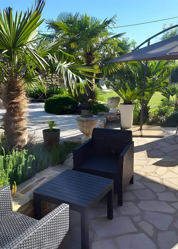 Habitación Chez Michel et Michèle - Opale con terraza, jardín y cocina compartida in Calan (Francia), Region de Lorient