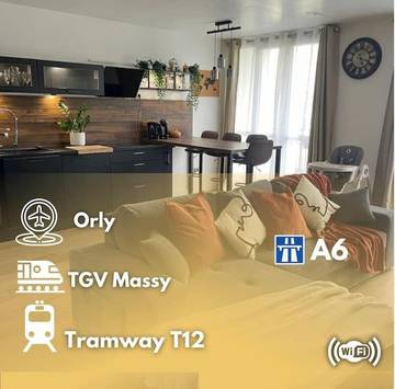 Gîte pour 5 personnes, avec vue et balcon à Chilly-Mazarin