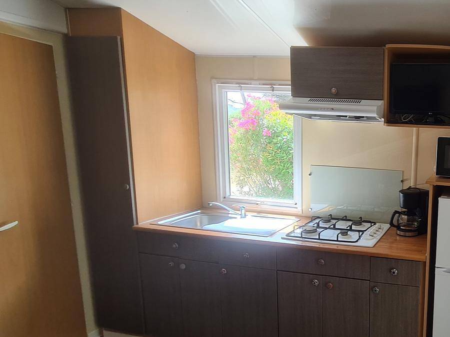 Camping Figurotta - Mobilheim 4 personen - Cigale + Klima + Tv 32m² - 2 Schlafzimmer in Bizanet, Mittelmeerküste (Frankreich)