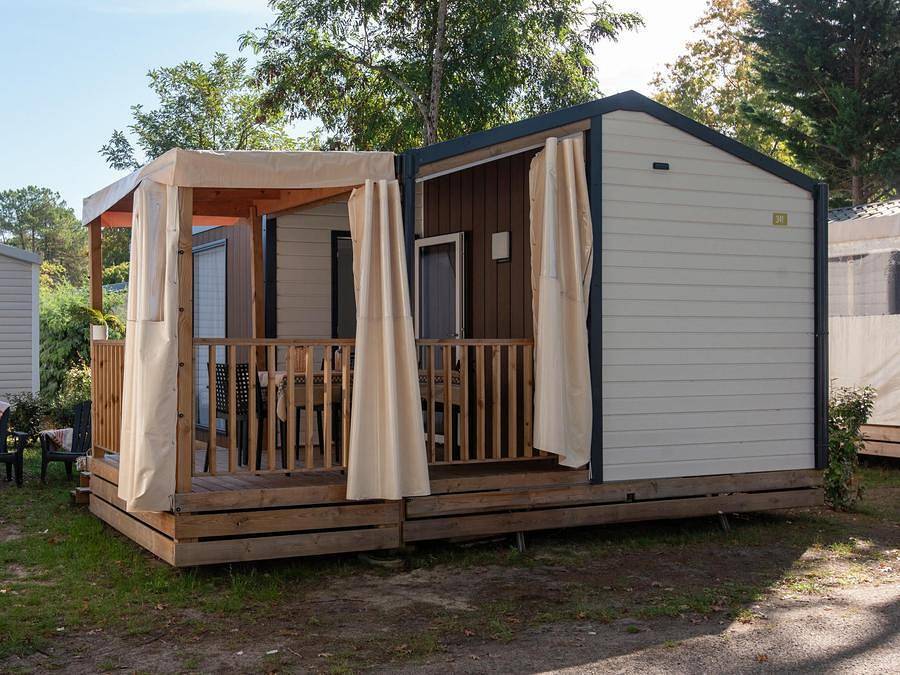 Camping Club Navarrosse Plage 4* - Ms Vacances - Stacaravan 4 personen - Bergamo Comfort Airconditioning in Biscarrosse, Côte d’Argent