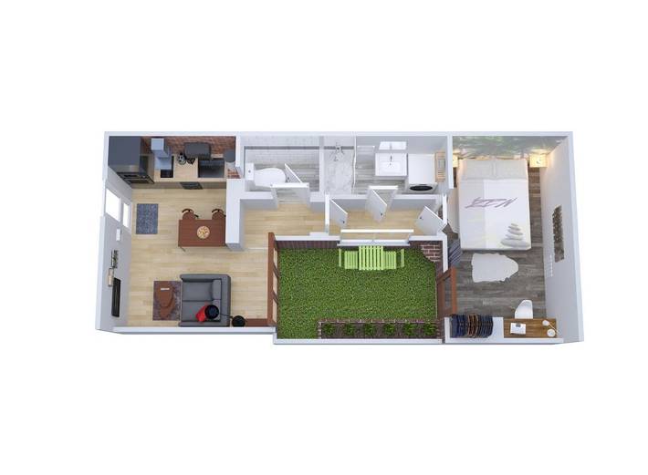 Gîte pour 2 personnes, avec terrasse, animaux acceptés dans Hortillonnages d'Amiens - 3