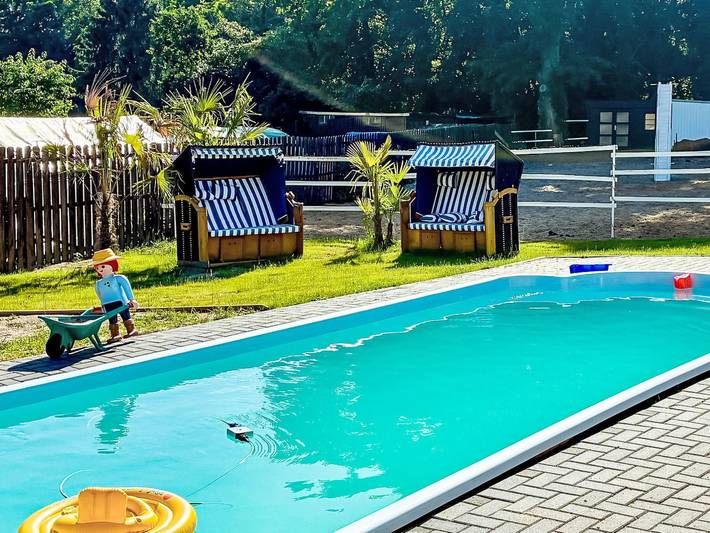 Ferienhaus für 6 Personen, mit Pool, mit Haustier