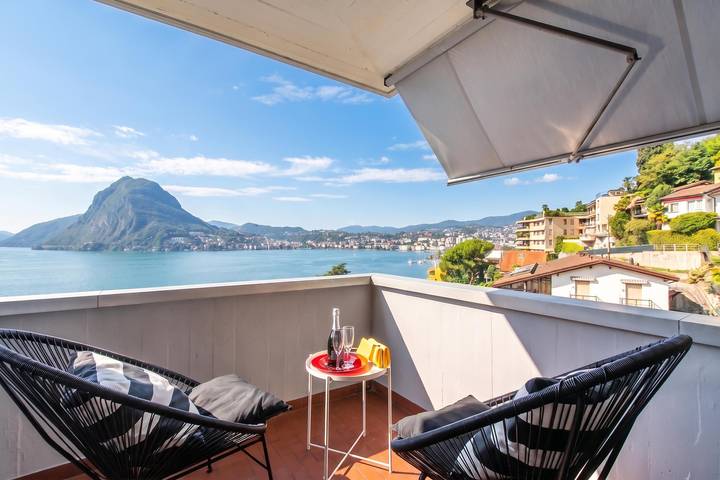 Appartement entier, Casa Serenella Splendid Lake view in Lugano, Lac de Lugano