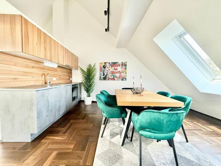 Ferienwohnung für 4 Personen, mit Balkon und Terrasse sowie Ausblick in Wien