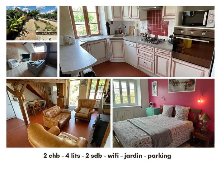Location de vacances pour 7 personnes, avec terrasse et jardin dans Vatan