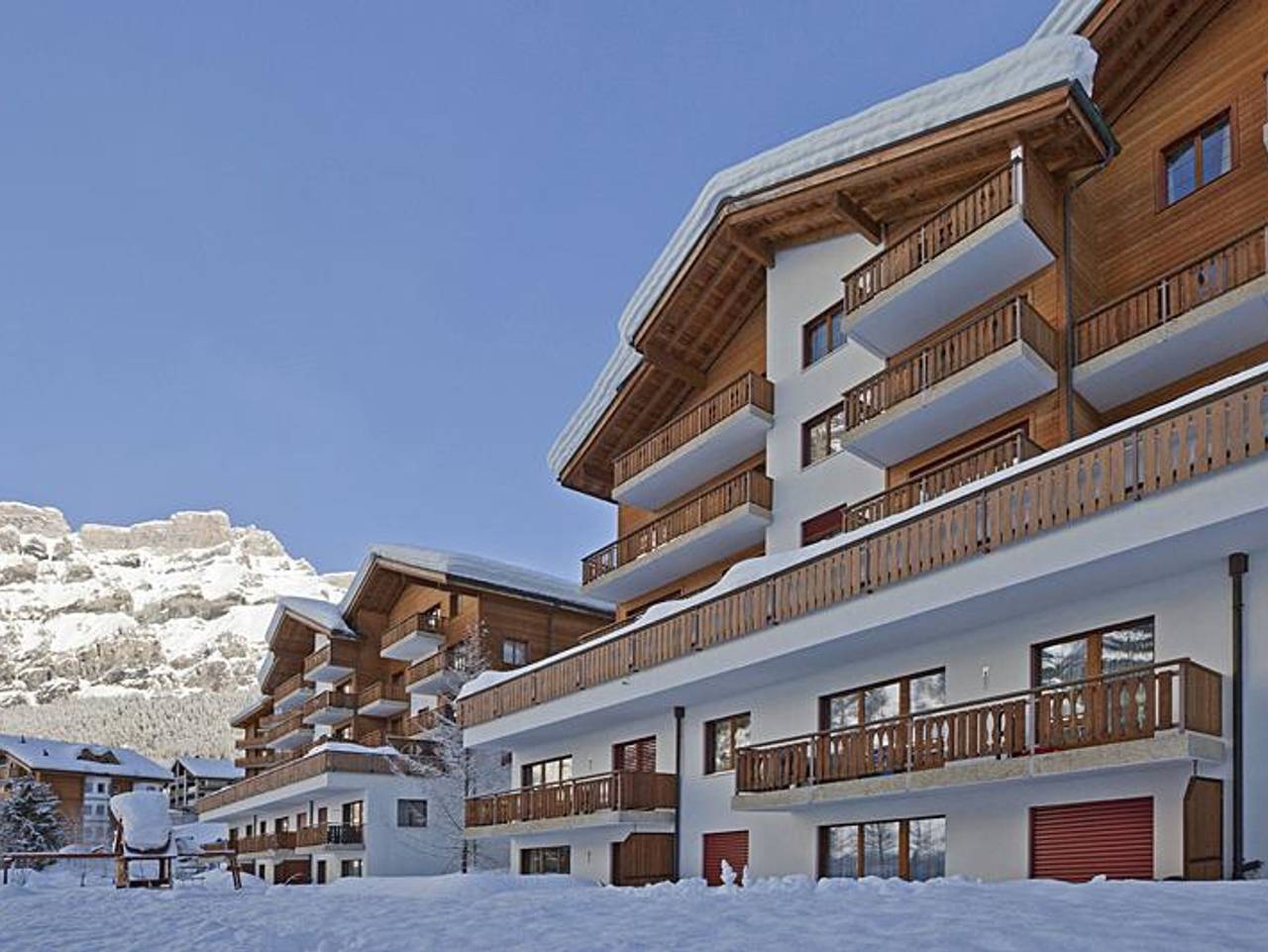 Ganze Ferienwohnung, Les Naturelles B 106 # - 5-Bettwohnung, Dusche und Bad, Wc in Leukerbad, Leukerbad & Umgebung