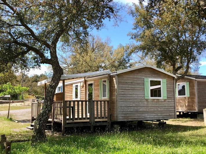 Mobil home 26m² con terraza en Soustons, camping naturaleza in Soustons, Côte d’Argent