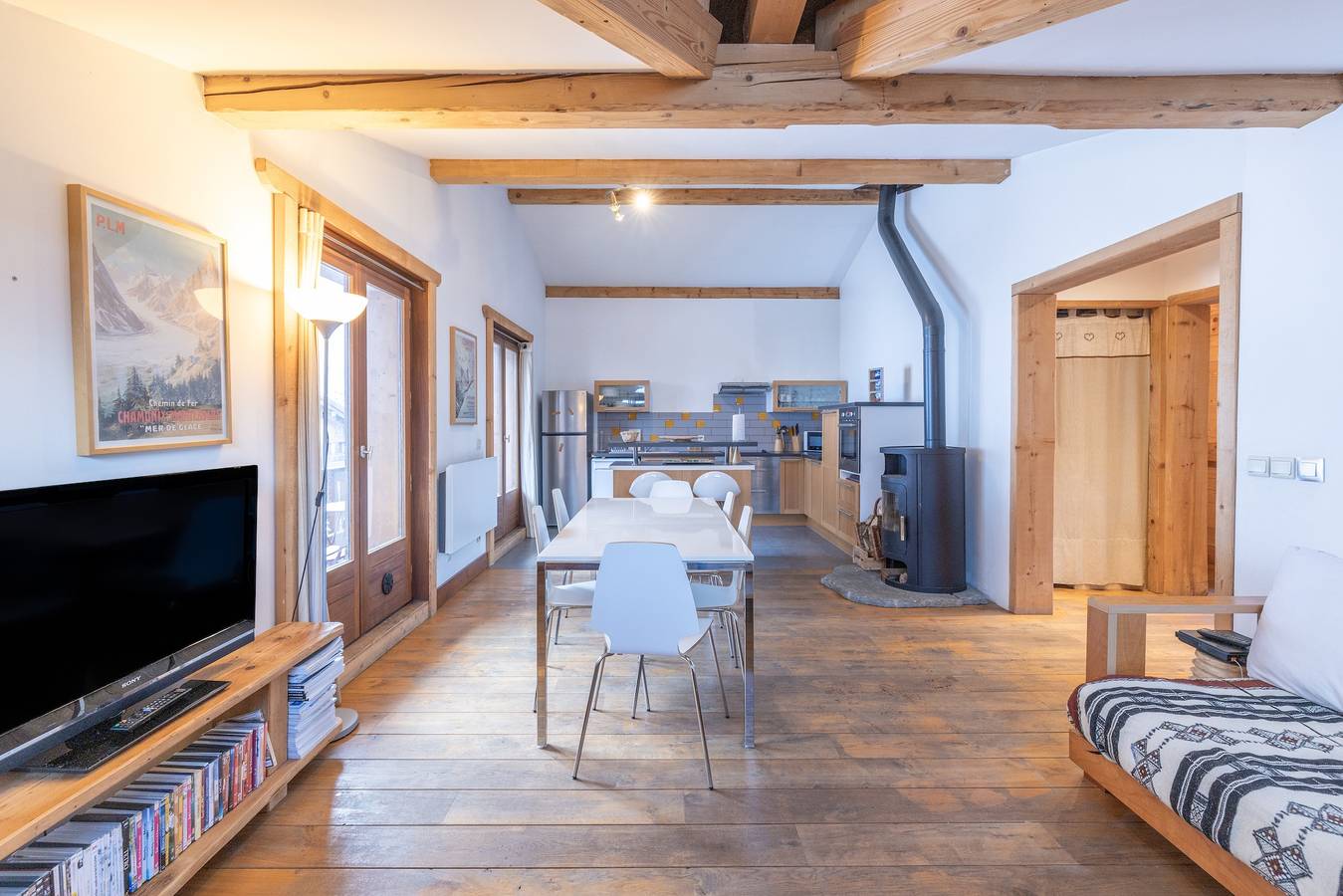 Apartamento entero, Apartamento 'Style Loft Chamonix' con balcón y Wi-Fi in Les Houches, Macizo del Mont Blanc