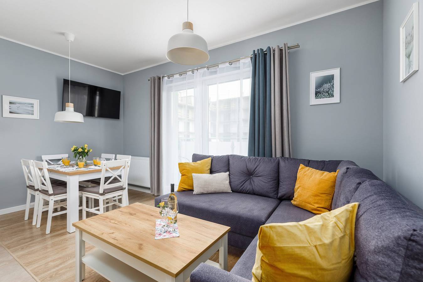 Ganze Wohnung, Spacious Apartment | Balcony, Parking, 400 m to the Beach in Grzybowo, Baltic Sea Pomerania