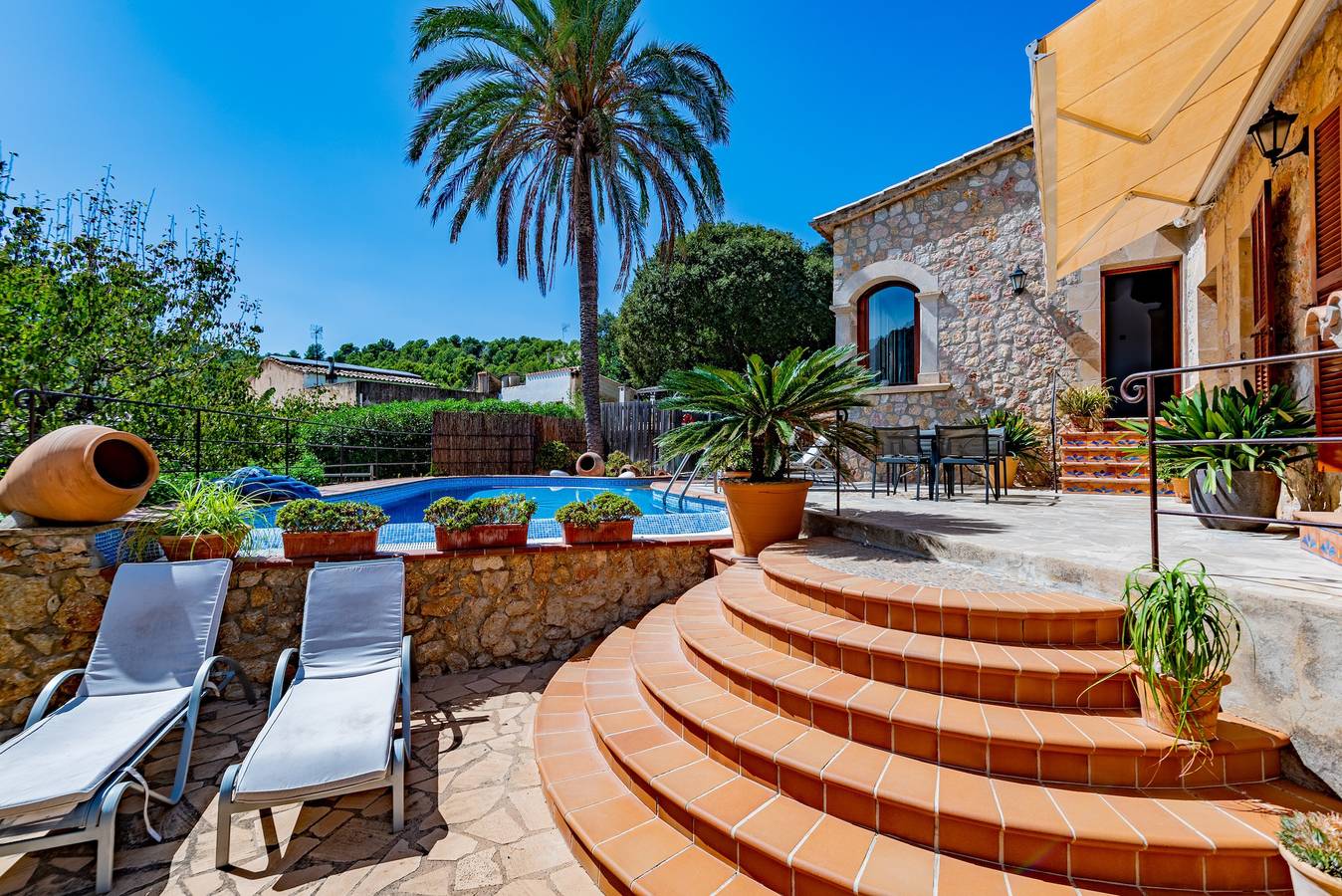 Villa 'Simone in der Stadt, Pool und Wlan' mit privatem Pool, Wlan und Klimaanlage in Pollença Stadt, Pollença