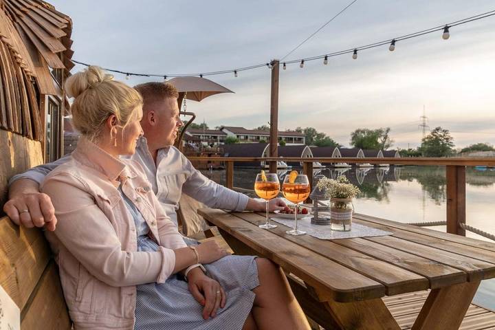 Boot für 2 Personen, mit Terrasse und Garten sowie Sauna und Seeblick in Sachsen-Anhalt - 4