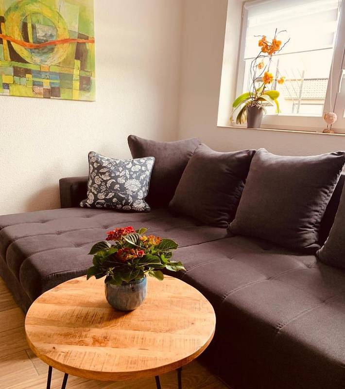 Ferienwohnung für 4 Personen, mit Terrasse und Garten sowie Ausblick in Hilzingen
