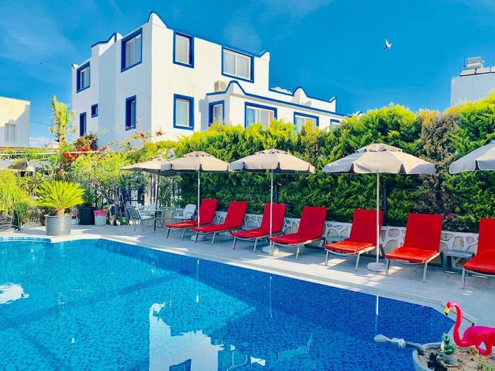 Hôtel pour 2 personnes, avec jardin ainsi que piscine et vue à Bodrum