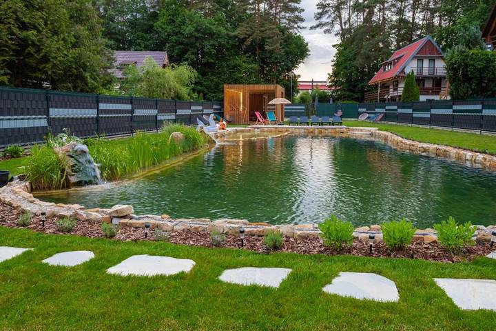 Apartament wakacyjny dla 8 osób, z sauna i ogród oraz basen i taras w Morąg