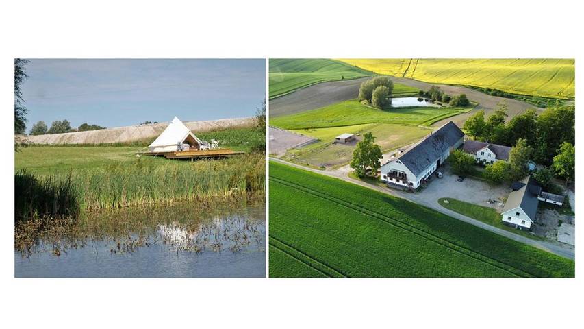 Glamping voor 5 personen, with uitzicht and tuin as well as uitzicht op het meer in Zweden