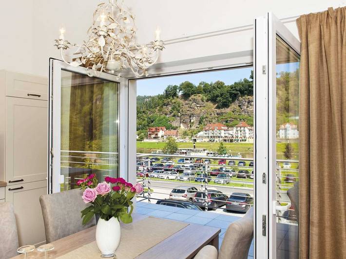 Ferienwohnung für 3 Personen, mit Balkon und Terrasse sowie Garten und Sauna in Sächsische Schweiz - 4