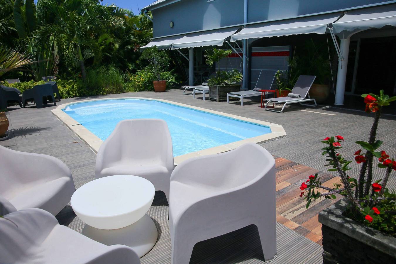 Ganze Wohnung, Charmante Wohnung in Saint François mit Gemeinschaftspool in Saint-François, Guadeloupe