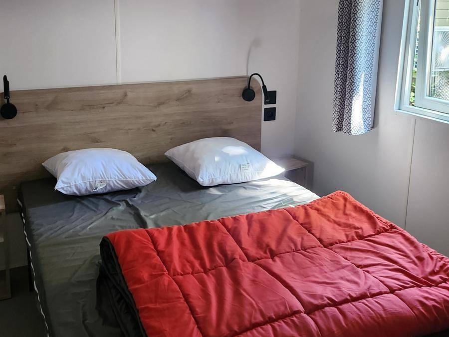 Camping le Moulin - Stacaravan 5 personen - Stacaravan Confort Clim 28m² met airconditioning in Patornay, Jura