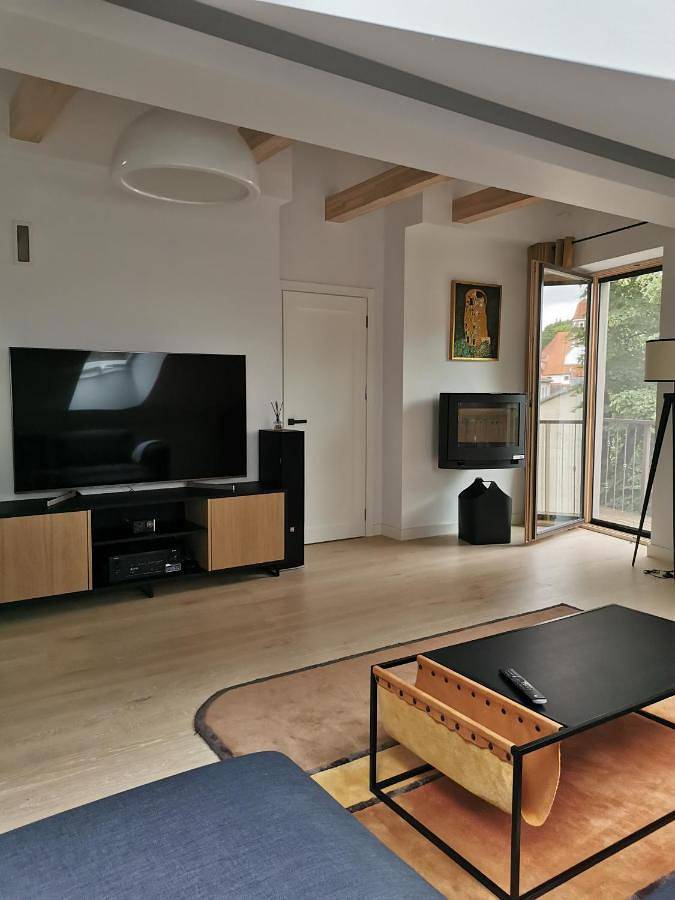 Apartament wakacyjny dla 5 osób, z Balkon i Taras oraz Widok w Kowno