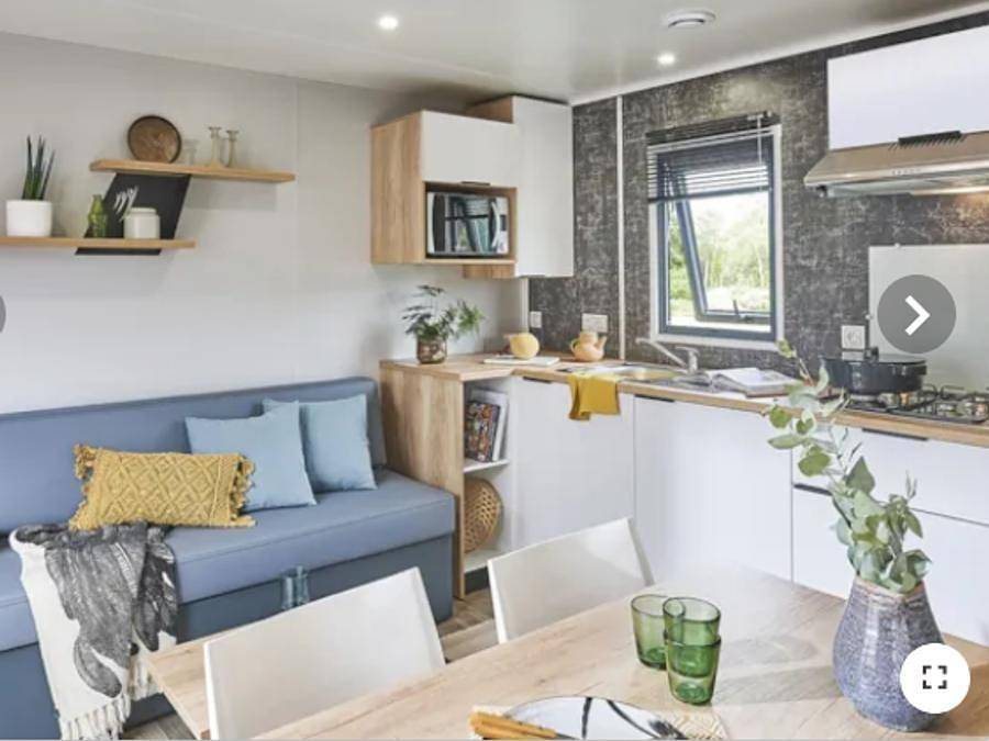 Camping Brantôme Peyrelevade - Mobilhome 4 personas - Olivier (2023), 2 dormitorios 2 baños, gran salón (tv), terraza, wifi in Brantôme en Périgord, Périgord Vert