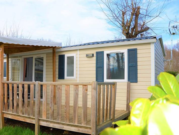 Flower Camping Les Mijeannes - Mobilhome 6 personnes - Mobil-home Premium 33m² Climatisé - 3 chambres +Tv + lave vaisselle 6 pers in Rieux-de-Pelleport, Ariège