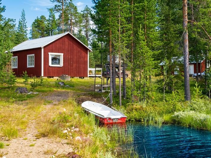 Ferienhaus am See in Lappland in Lappland (Schweden)