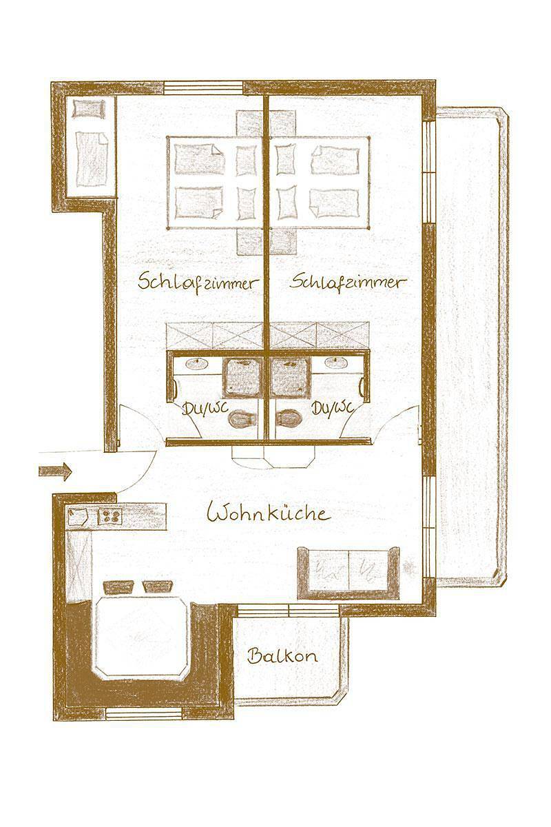 Ganze Ferienwohnung, #3 Edelweiß mit Wiesenblick (2-8 Pers./2 Sz,1 Wsr) in Flachau, Ski Amadé