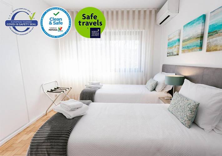 Apartamento de férias para 8 pessoas, com varanda e vista em Guimarães