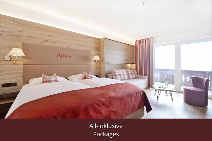 Hotel für 4 Personen, mit Balkon und Terrasse sowie Garten und Sauna in Pettneu