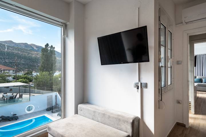 Villa 'Boat' mit Meerblick, WLAN und Klimaanlage in Desimi Strand, Griechenland