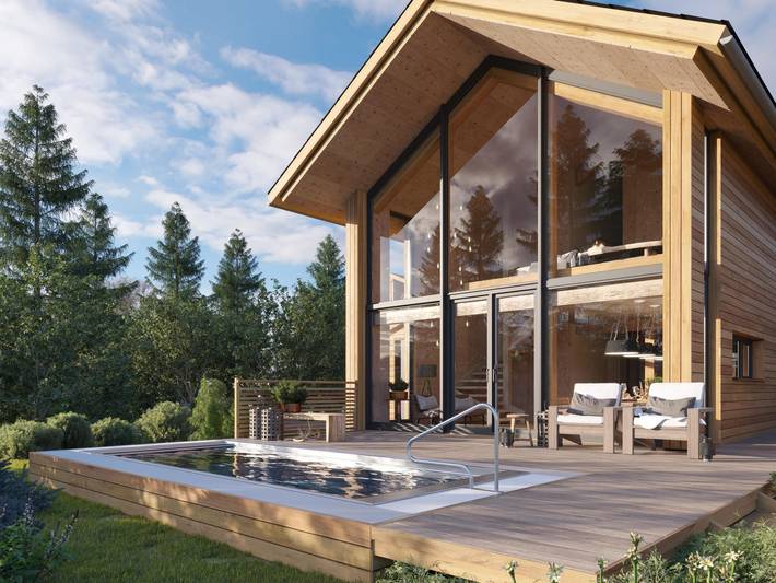 Ferienhaus für 8 Personen, mit Ausblick und Terrasse sowie Sauna und Garten in der Steiermark