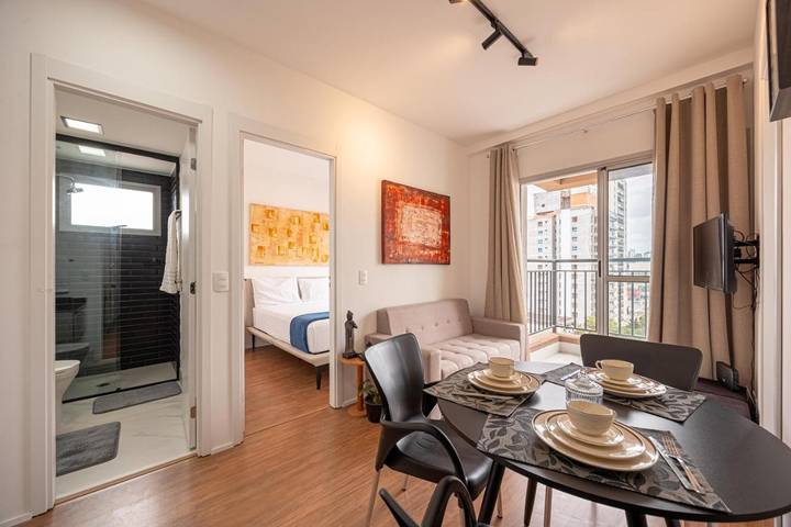 Casas e apartamentos de temporada para 3 pessoas, com sauna e piscina e ainda balcão em Pinheiros