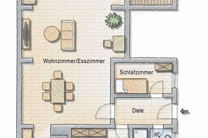 Ferienwohnung für 4 Personen, mit Garten und Terrasse - 1