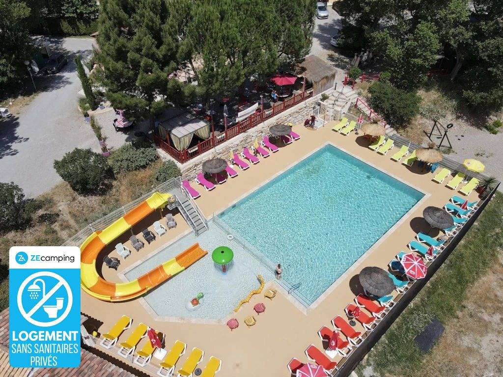 Zecamping 3* familial parc aquatique dog friendly fitness cabane 46m2 in Saint-Maime, Parc naturel régional du Luberon