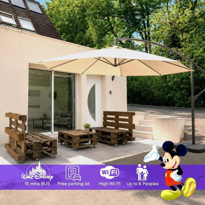 Gîte pour 6 personnes, avec terrasse à Montry